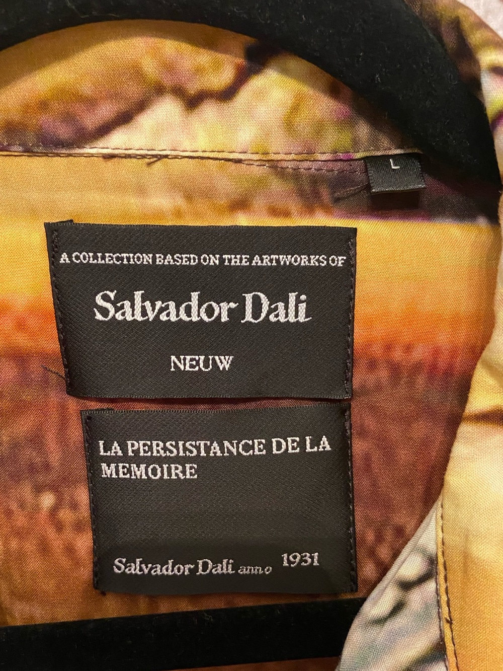 MENS Neuw Salvador Dali Melting Clock Viscose Dress Shirt - Picture 3 of 8